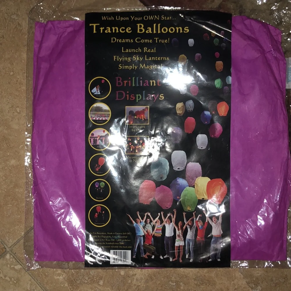Trance Balloons pink flying sky lantern.